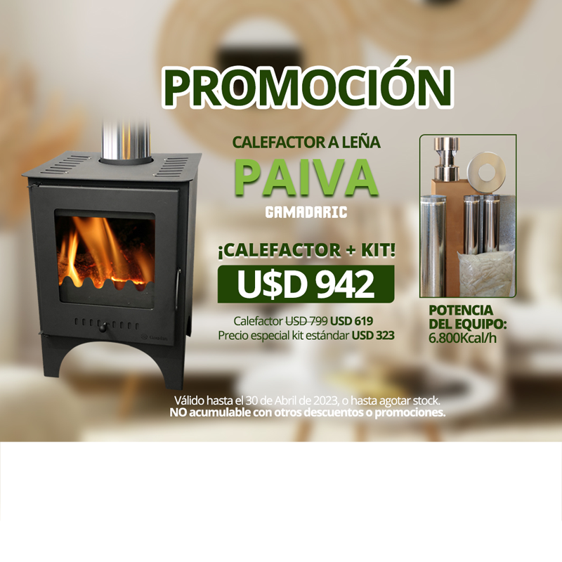PROMO PAIVA  + KIT CHIMENEA USD 942