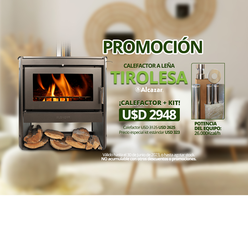 PROMO TIROLESA + KIT CHIMENEA  USD 2.948.-