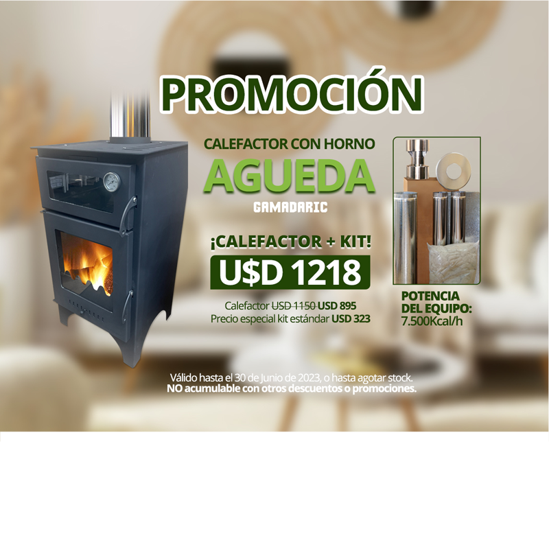 PROMO AGUEDA  + KIT CHIMENEA USD 1.218.-